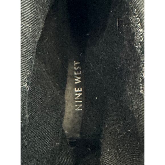 Vintage y2K Moto Style Biker Bootie Black Leather Round Toe Size 8 Nine West - Picture 8 of 8